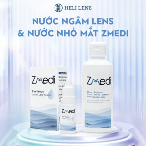 COMBO Nước Ngân Lens Zmedi 160ml + Nước Nhỏ Mắt Giữ Ẩm Lens Zmedi 15ml Chính Hãng
